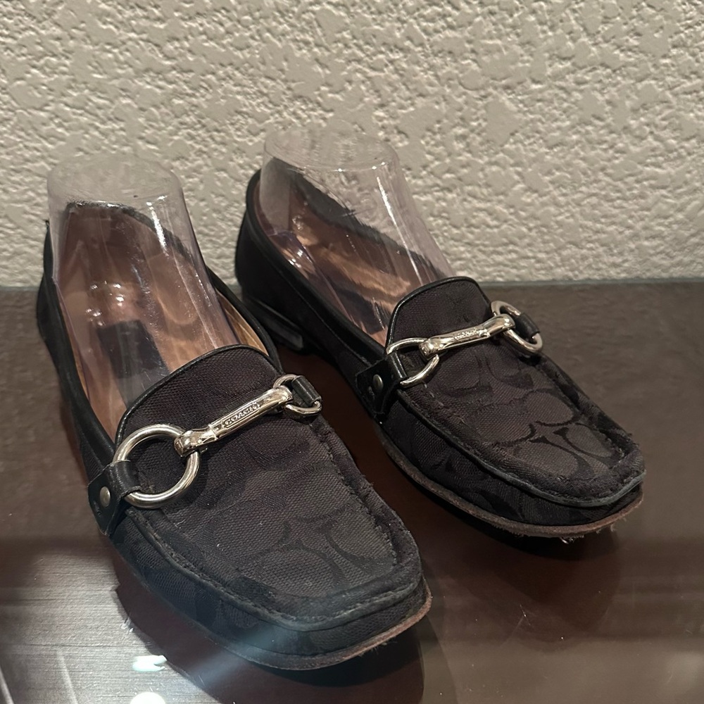 Coach Black Signature Esther Horsebit Loafers - Picture 4 of 16
